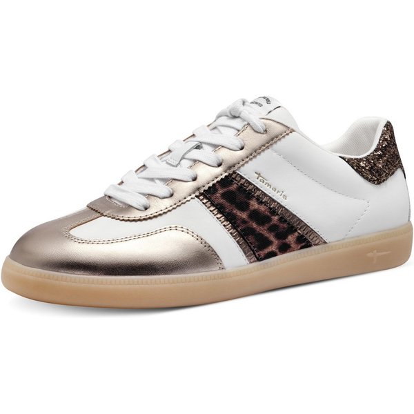 Tamaris Plateausneaker, Freizeitschuh, Halbschuh, Schnürschuh mit Glitter an der Ferse