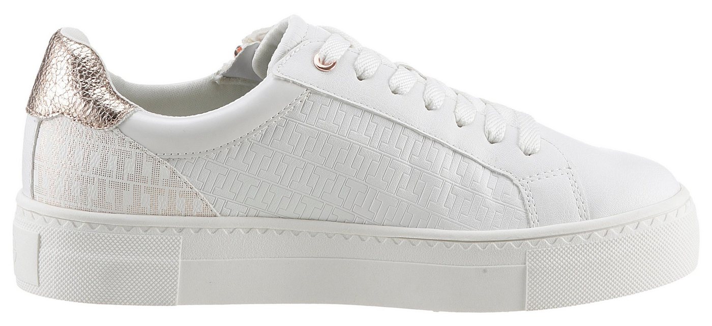 Tamaris Plateausneaker Freizeitschuh, Halbschuh, Schnürer mit Besätzen und Glitzerdetails – Bild 4 von 5