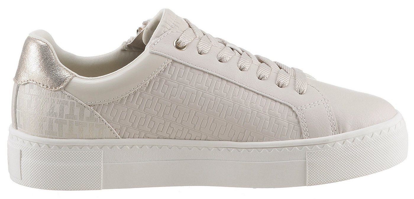 Tamaris Plateausneaker Freizeitschuh, Halbschuh, Schnürer mit Besätzen und Glitzerdetails – Bild 3 von 5