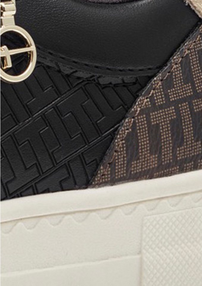 Tamaris Plateausneaker Freizeitschuh, Halbschuh, Schnürer mit Besätzen und Glitzerdetails – Bild 2 von 5