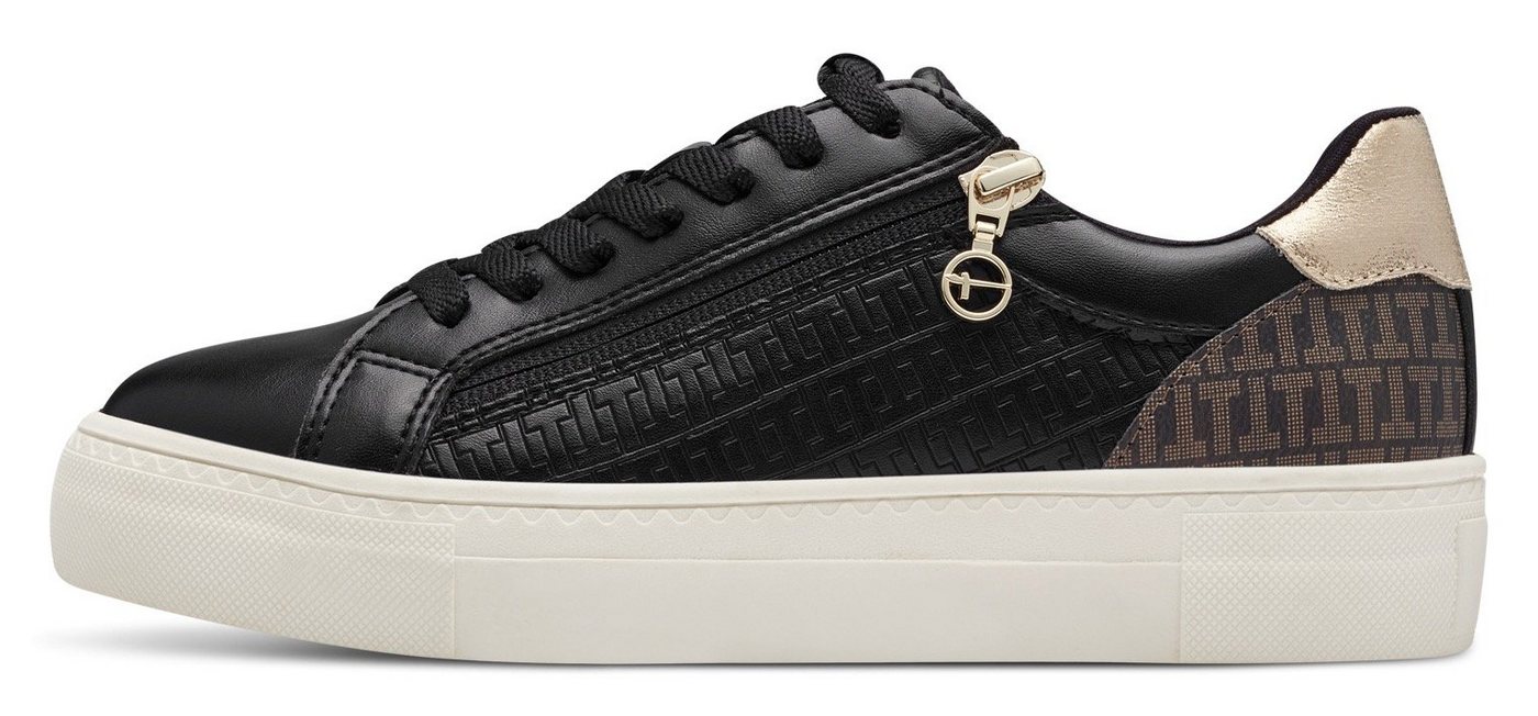 Tamaris Plateausneaker Freizeitschuh, Halbschuh, Schnürer mit Besätzen und Glitzerdetails – Bild 5 von 5