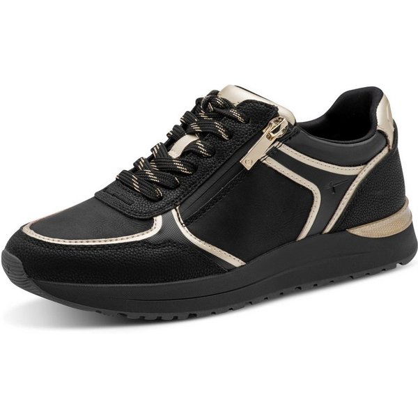 Tamaris Plateausneaker Freizeitschuh, Halbschuh, Schnürer mit Kontrastbesätzen und Ziernähten