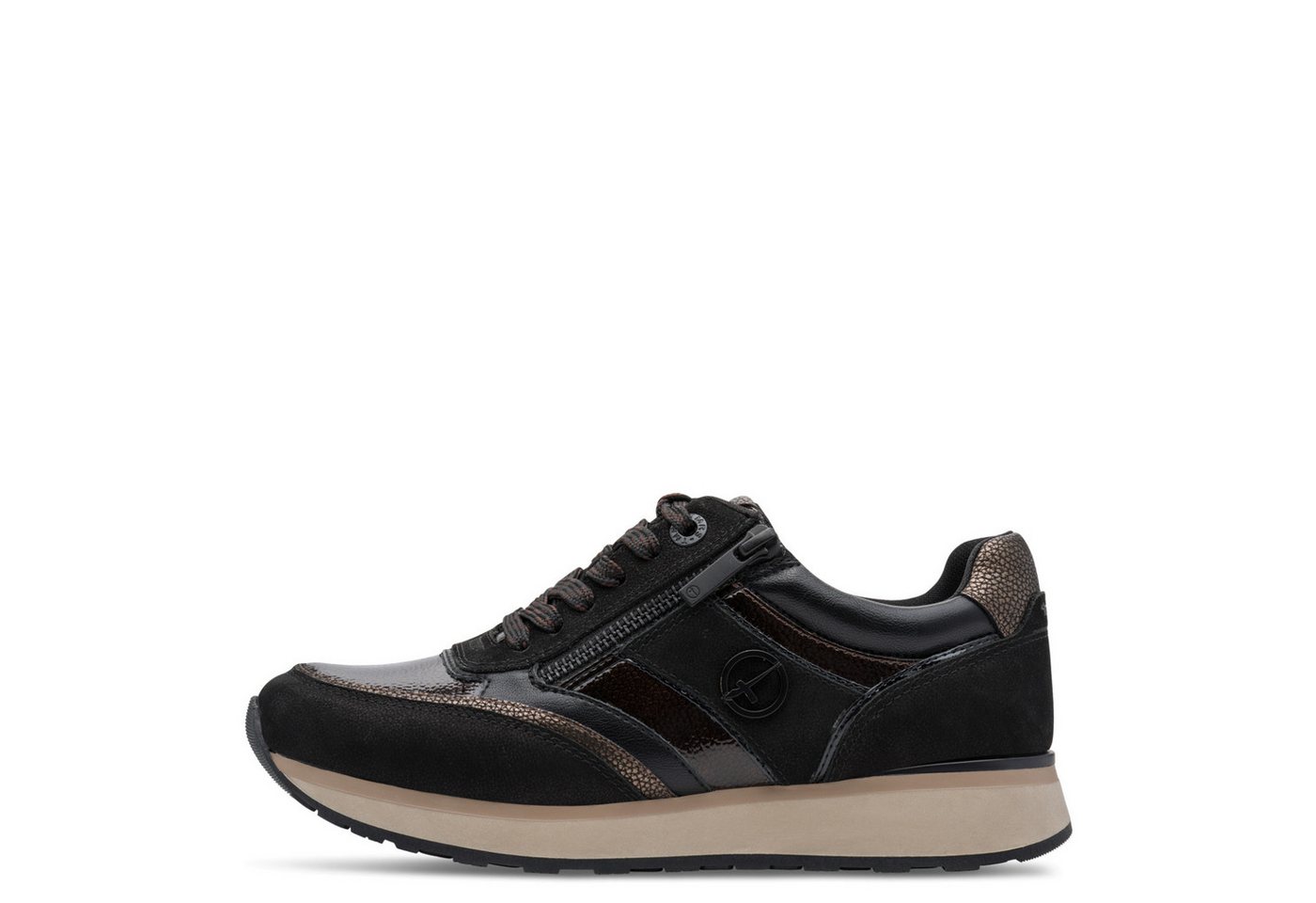 Tamaris Plateausneaker Halbschuh, Schnürschuh mit praktischem Außenreißverschluss – Bild 4 von 5
