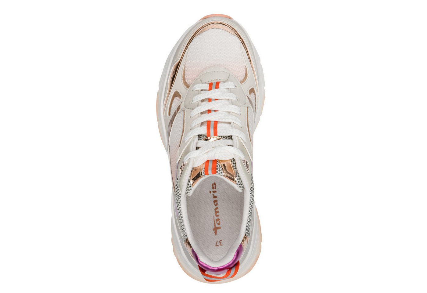 Tamaris Plateausneaker, Freizeitschuh, Halbschuh, Schnürschuh in farbenfrohen Design – Bild 5 von 5