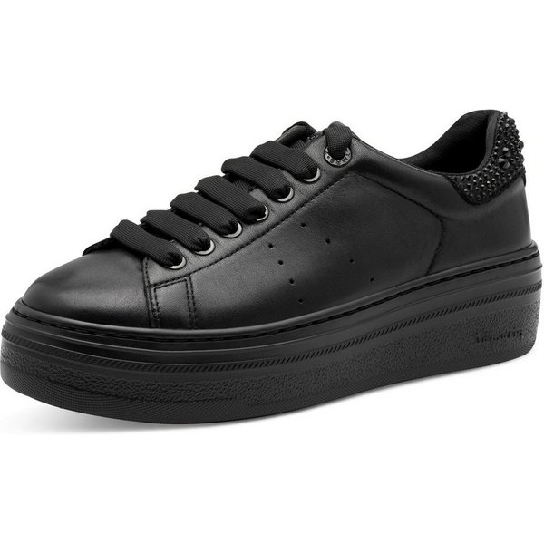 Tamaris Plateausneaker Schnürschuh, Halbschuh mit Schmucksteinen an der Ferse, Damensneaker
