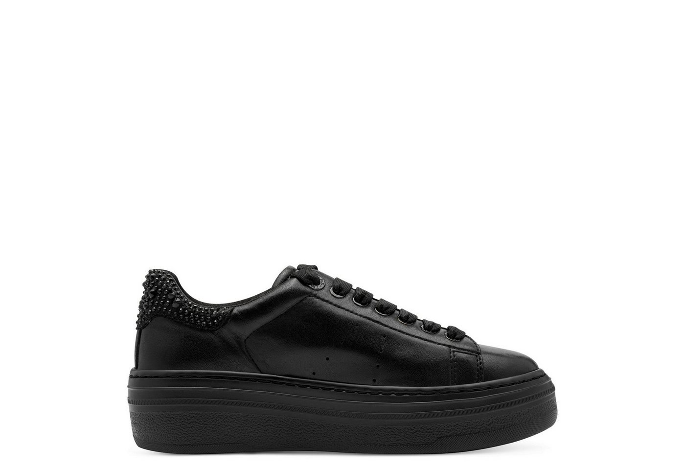 Tamaris Plateausneaker Schnürschuh, Halbschuh mit Schmucksteinen an der Ferse, Damensneaker – Bild 4 von 5
