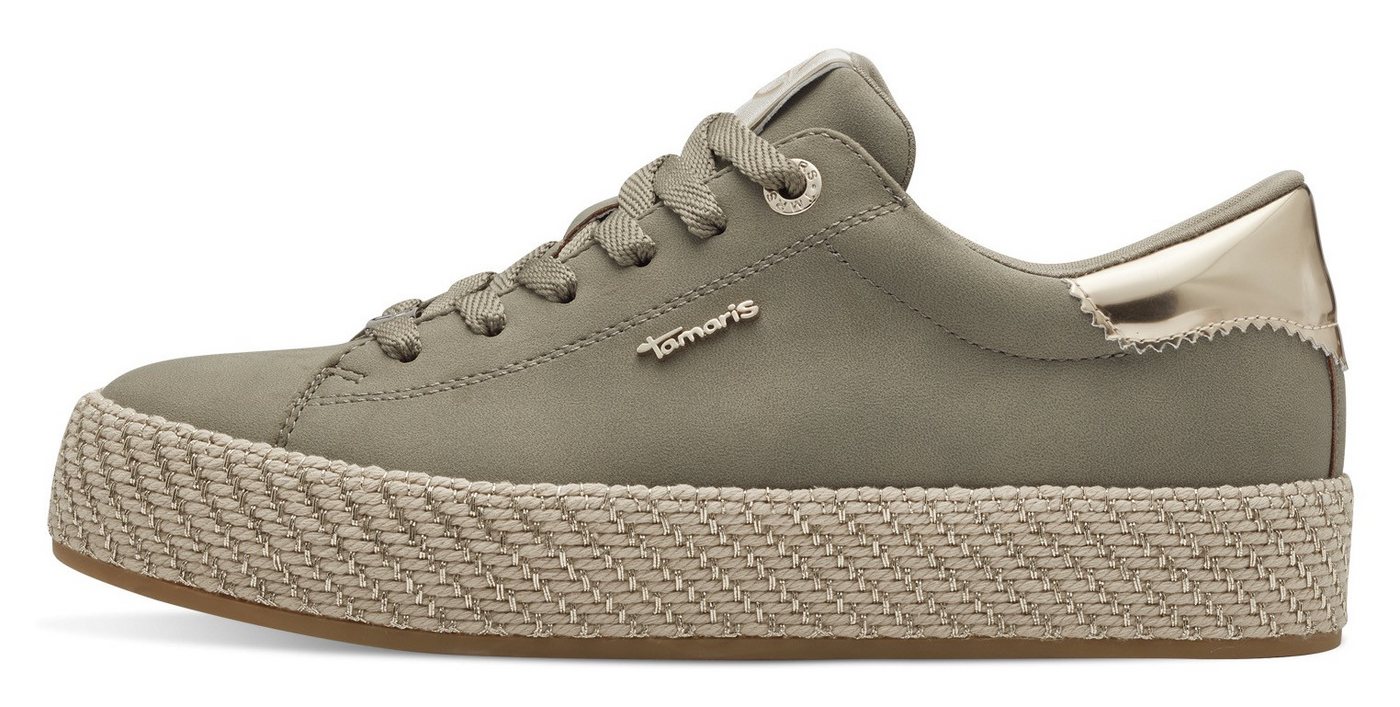 Tamaris Plateausneaker, Freizeitschuh, Halbschuh, Schnürschuh mit Textilkordel am Plateau – Bild 4 von 5