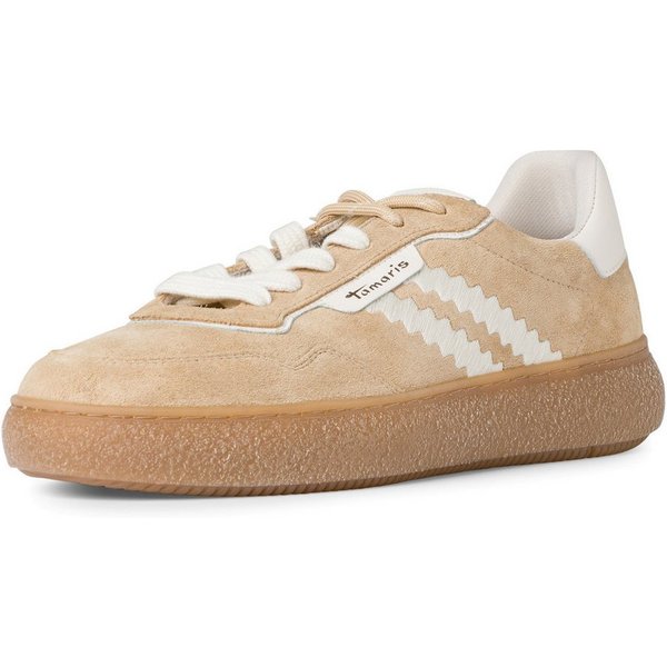 Tamaris Plateausneaker, Freizeitschuh, Halbschuh, Schnürschuh mit Kontrastbesatz