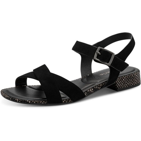Tamaris Sandalette Blockabsatz, Sommerschuh, Riemchensandale mit Kreuzbandage