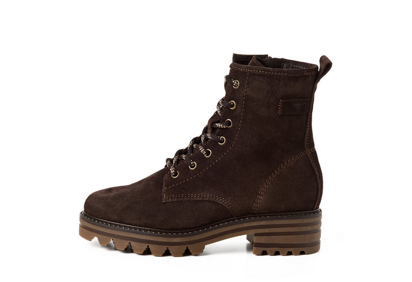 Tamaris Schnürstiefelette Blockabsatz, Schnürboots mit zusätzlichem Innenreißverschluss – Bild 4 von 5