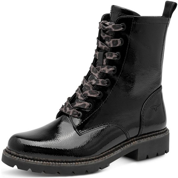 Tamaris Schnürstiefelette Blockabsatz, Boots mit Schnürsenkeln im Animal-Look