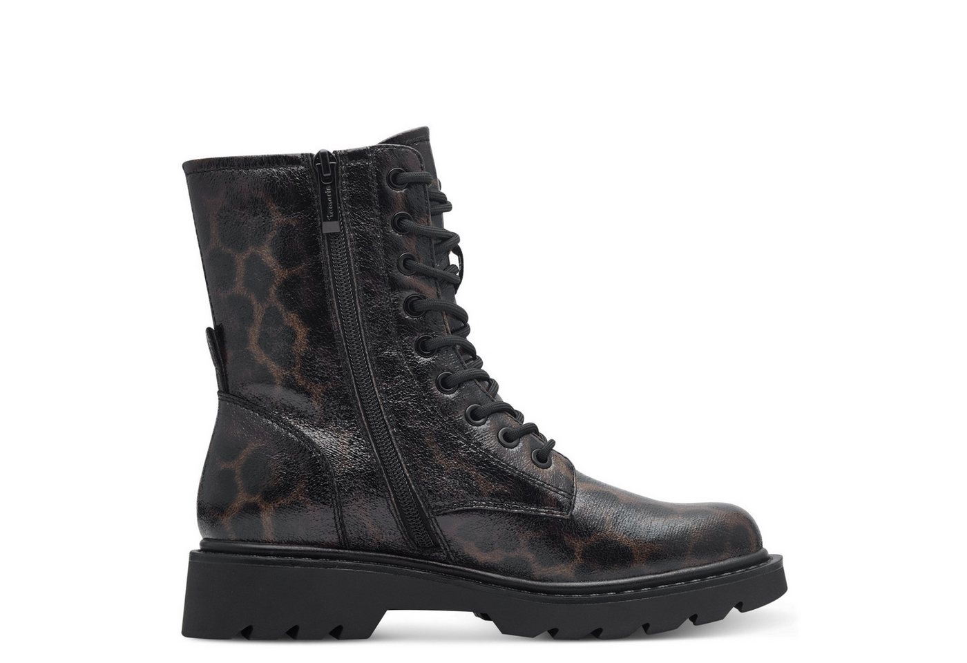 Tamaris Schnürstiefelette, Blockabsatz, Schnürboots mit trendiger Prägung – Bild 3 von 5