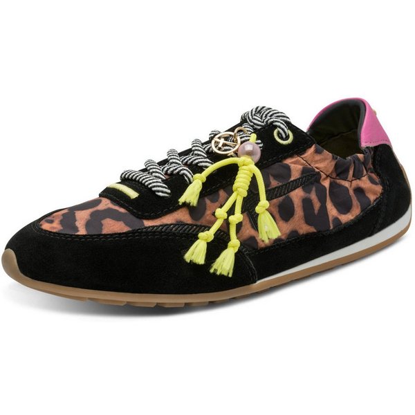 Tamaris Sneaker Freizeitschuh, Halbschuh, Schnürer mit Zierperle und Anhänger