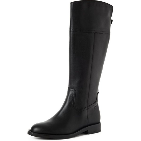 Tamaris Stiefel Blockabsatz, Langschaftstiefel mit T-Logoprägung an der Ferse