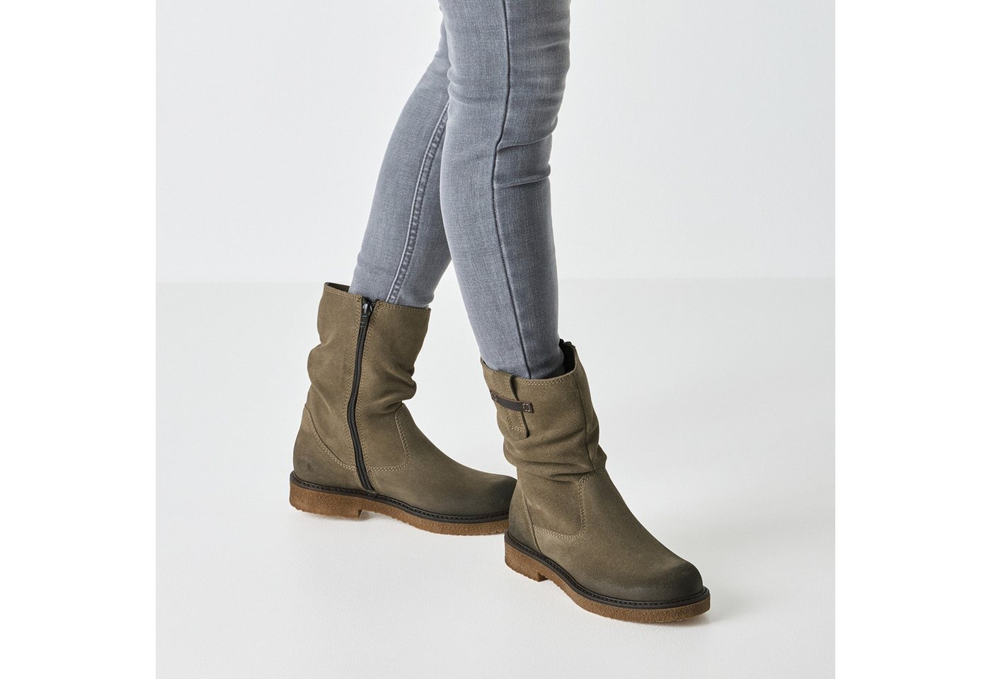 Tamaris Stiefelette, Blockabsatz, Kurzstiefel mit praktischem Innenreißverschluss – Bild 2 von 5
