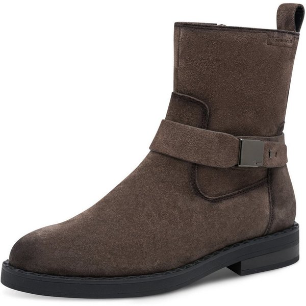 Tamaris Stiefelette Blockabsatz, Boots mit Zierschnalle und Ziernähten