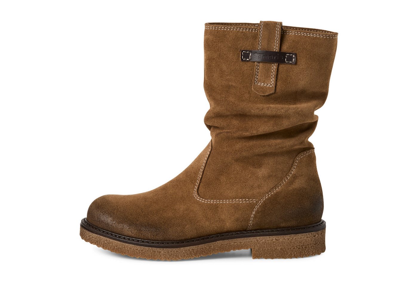 Tamaris Stiefelette, Blockabsatz, Kurzstiefel mit praktischem Innenreißverschluss – Bild 4 von 5