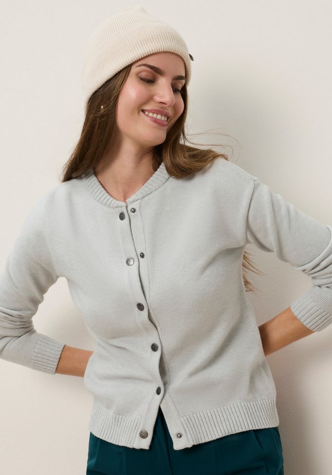 Tamaris Strickjacke in lässiger Blouson-Form mit Bündchen aus weicher Viskosemischung – Bild 2 von 5