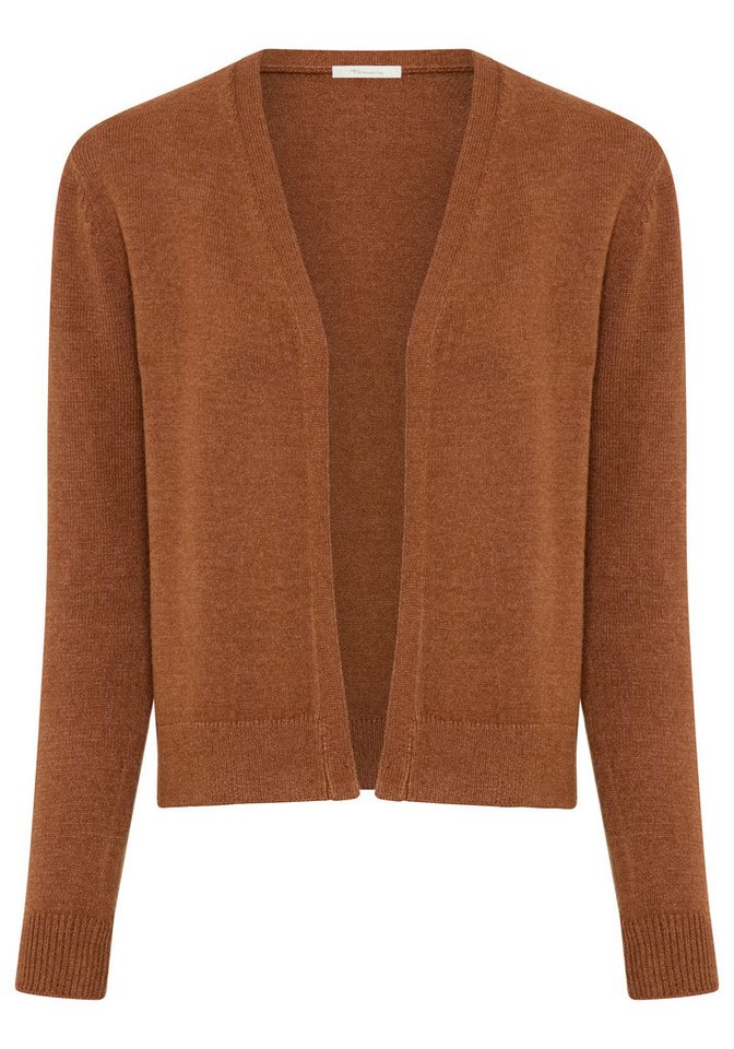 Tamaris Strickjacke kurzer Schnitt, figurumspielende Passform aus weicher Viskosemischung – Bild 5 von 5