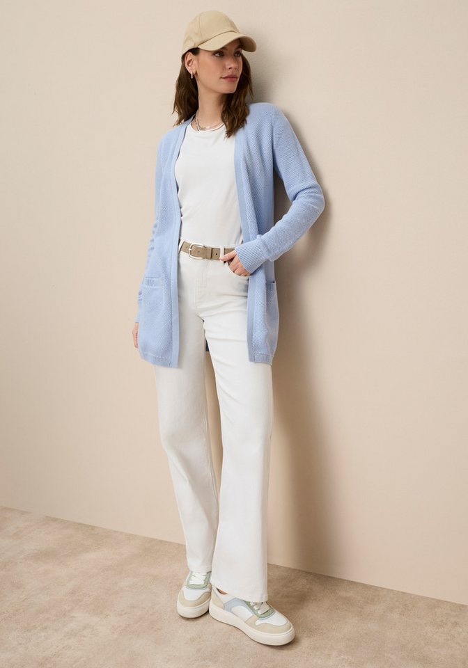 Tamaris Strickjacke mit bequemer Passform aus modernem Perlstrick, mit Taschen – Bild 5 von 5