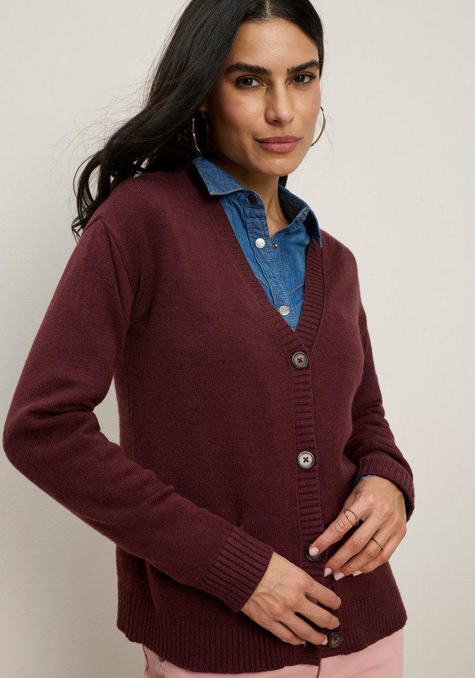 Tamaris Strickjacke mit kurzem Schnitt, aus elastischem Strickmaterial mit Knopfleiste – Bild 2 von 5
