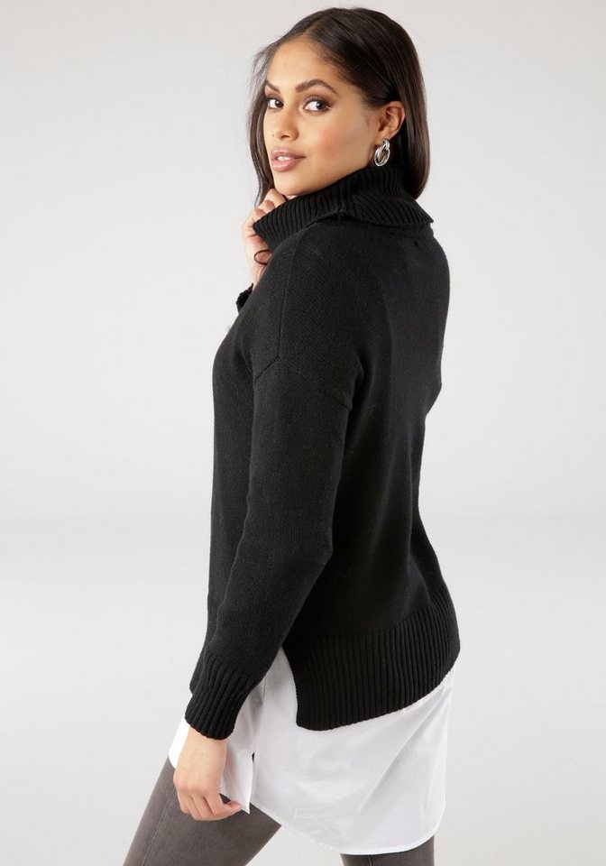 Tamaris Strickpullover aus weicher Viskosemischung in lässiger Form mit seitlichen Schlitzen – Bild 2 von 5