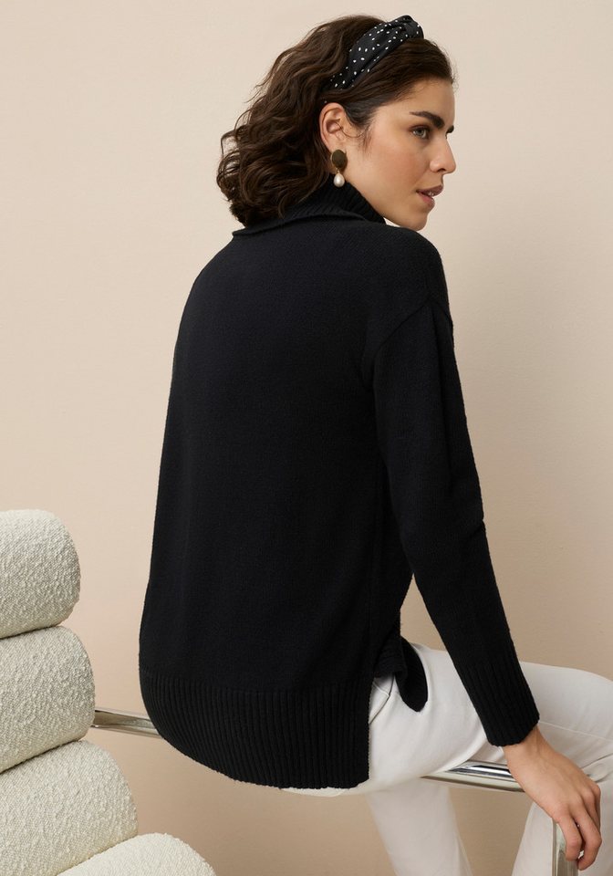 Tamaris Strickpullover aus weicher Viskosemischung in lässiger Form mit seitlichen Schlitzen – Bild 5 von 5