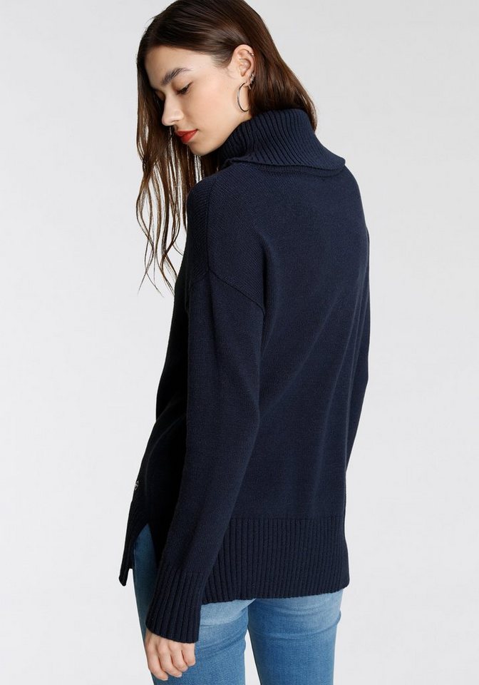 Tamaris Strickpullover aus weicher Viskosemischung in lässiger Form mit seitlichen Schlitzen – Bild 2 von 5
