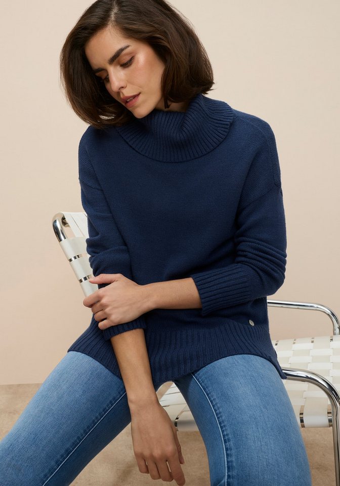 Tamaris Strickpullover aus weicher Viskosemischung in lässiger Form mit seitlichen Schlitzen – Bild 3 von 5