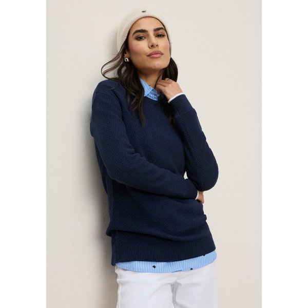 Tamaris Strickpullover mit dezentem Strickmuster mit Farbdetails