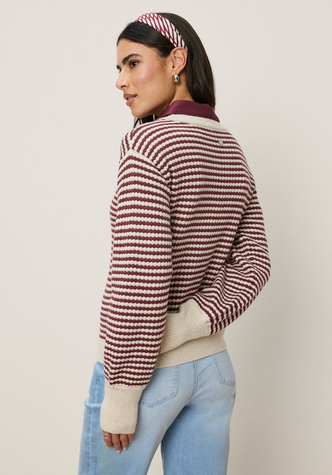 Tamaris Strickpullover mit gestreifter Optik aus modischem Strukturstrick – Bild 3 von 5