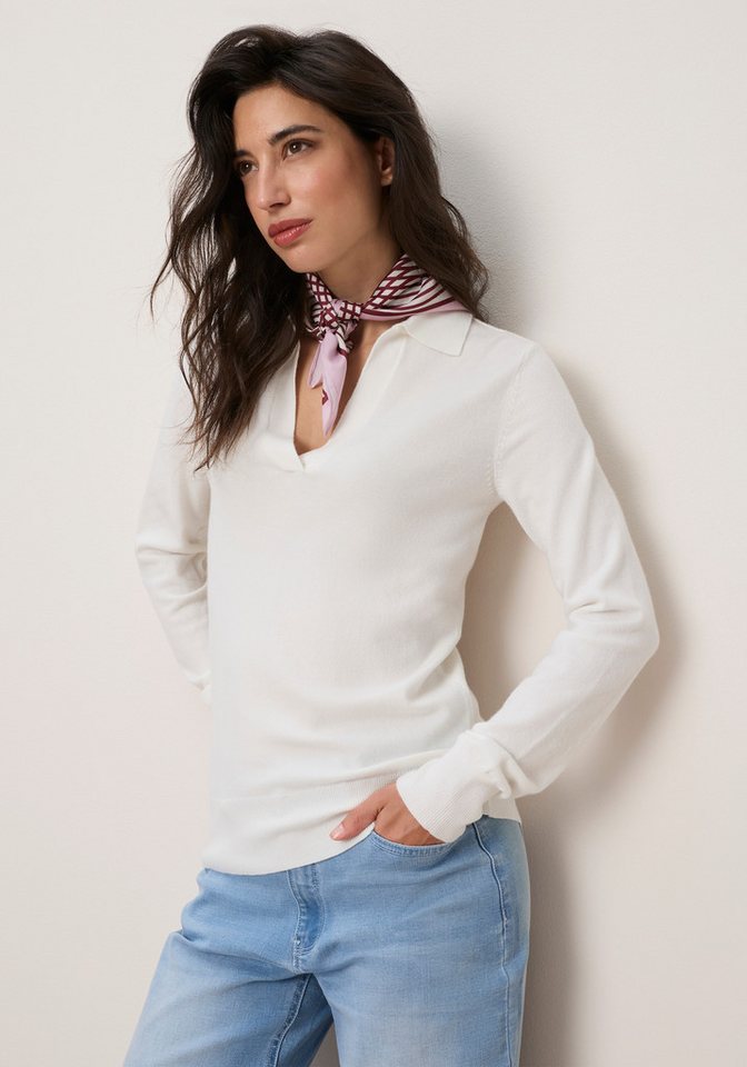 Tamaris Strickpullover mit Polokragen, figurumspielende Passform, aus Feinstrick aus weicher Viskosemischung – Bild 2 von 5
