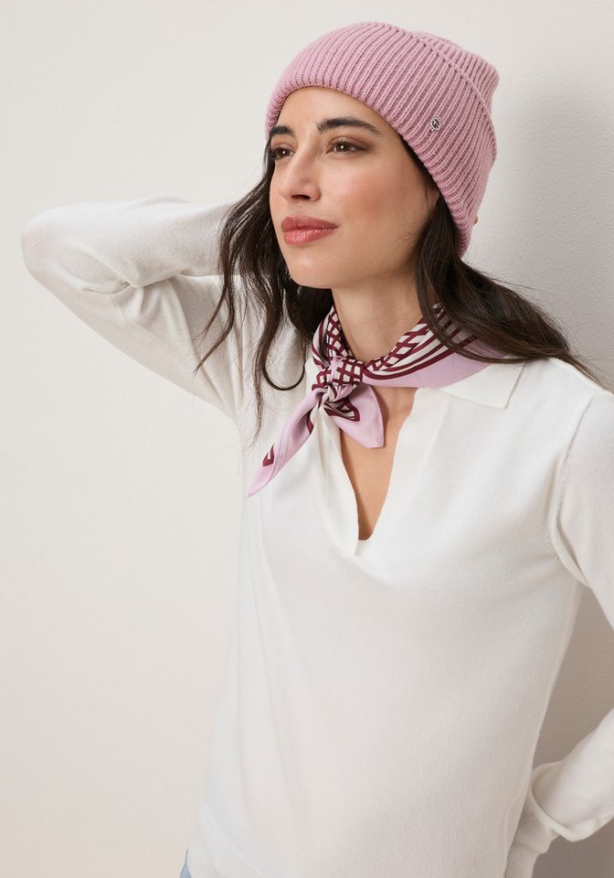 Tamaris Strickpullover mit Polokragen, figurumspielende Passform, aus Feinstrick aus weicher Viskosemischung – Bild 4 von 5