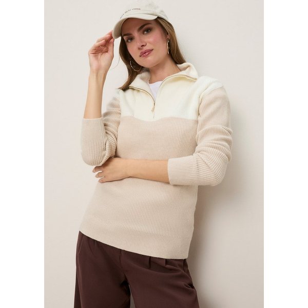 Tamaris Strickpullover mit Troyerkragen in figurumspielender Passform aus weicher Viskosemischung
