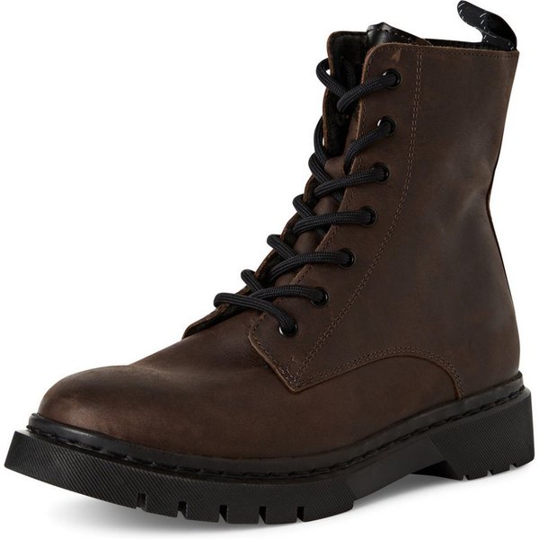 Tamaris Winterboots, Blockabsatz, Schnürboots, Winterstiefelette, T-Logo an der Zunge
