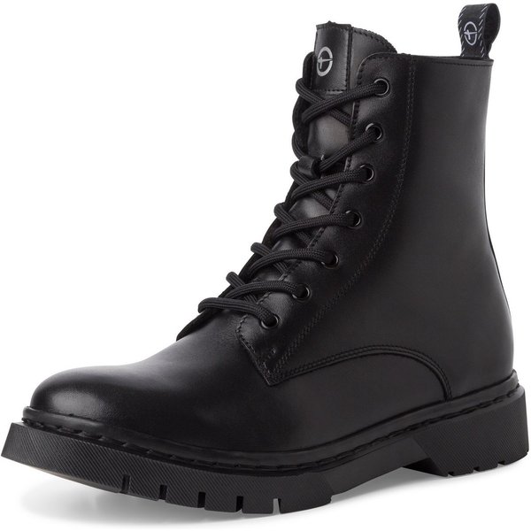 Tamaris Winterboots, Blockabsatz, Schnürboots, Winterstiefelette, T-Logo an der Zunge