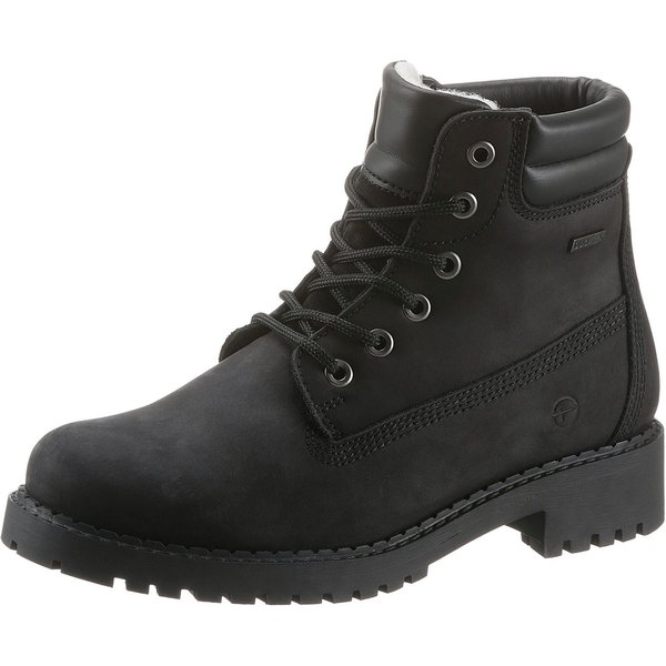 Tamaris Winterboots, Blockabsatz, Schnürstiefelette mit DUO-TEX Ausstattung