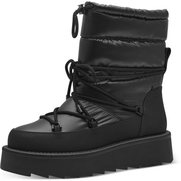 Tamaris Winterboots Plateau, Winterstiefelette mit aufgesetzter Schnürung und Ösen
