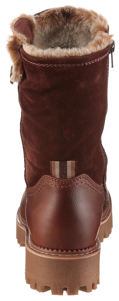 Tamaris Winterstiefelette, Blockabsatz, Winterboots mit Falten im slouchy Look – Bild 4 von 5