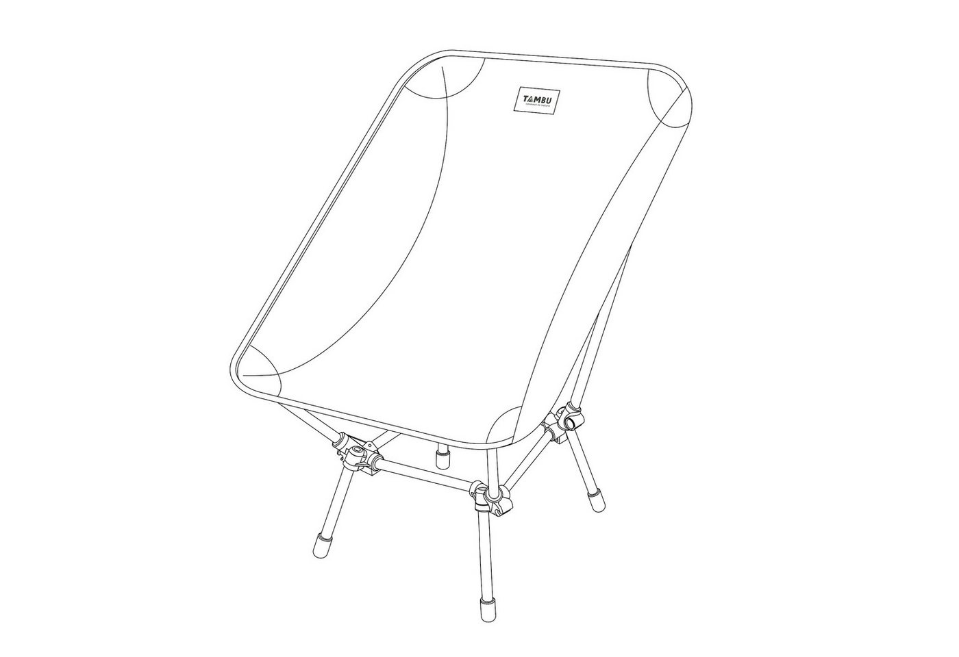 Tambu Campingstuhl BATASA COMFORT, Leichter Campingstuhl mit vier Sitzhöhen – Bild 3 von 5