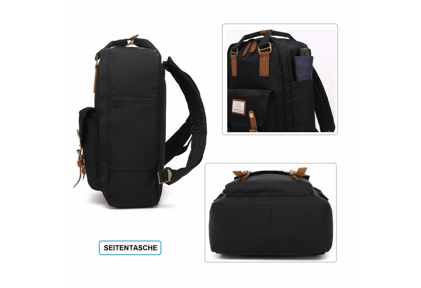 TAN.TOMI Schulrucksack Rucksack für Schule, Arbeit und Freizeit. Tagesrucksack für Teenager, Daypack Rucksack Damen Herren- Anti Diebstahl Tasche – Bild 5 von 5