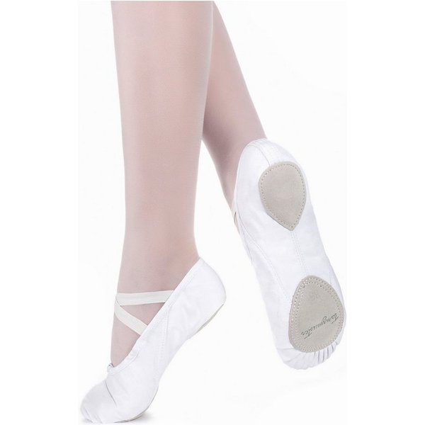 tanzmuster Ballettschuhe Charlie mit geteilter Ledersohle Tanzschuh Ballettschläppchen für Mädchen