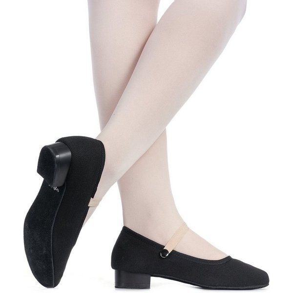tanzmuster Charakterschuhe Rita 2,5 cm Absatz Tanzschuh zum Reinschlüpfen fürs Kinder Ballett