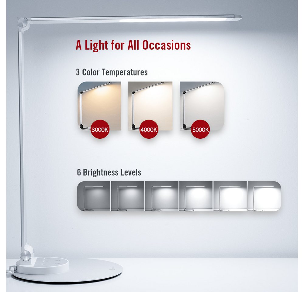 TaoTronics LED Schreibtischlampe TT-DL22 – Bild 3 von 5