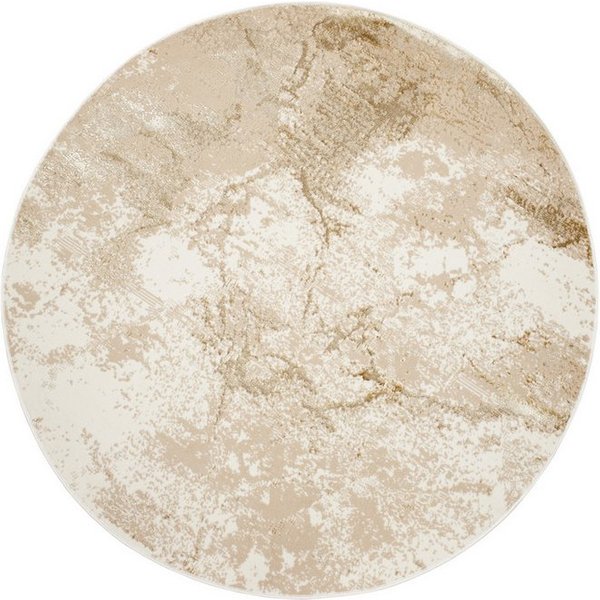 Tapiso Designteppich CRYSTAL, rund, Höhe: 8 mm, Kurzflor Schimmereffekt, pflegeleicht, allergikergeeignet