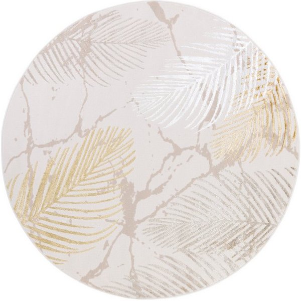 Tapiso Designteppich CRYSTAL, rund, Höhe: 8 mm, Kurzflor Schimmereffekt, pflegeleicht, allergikergeeignet