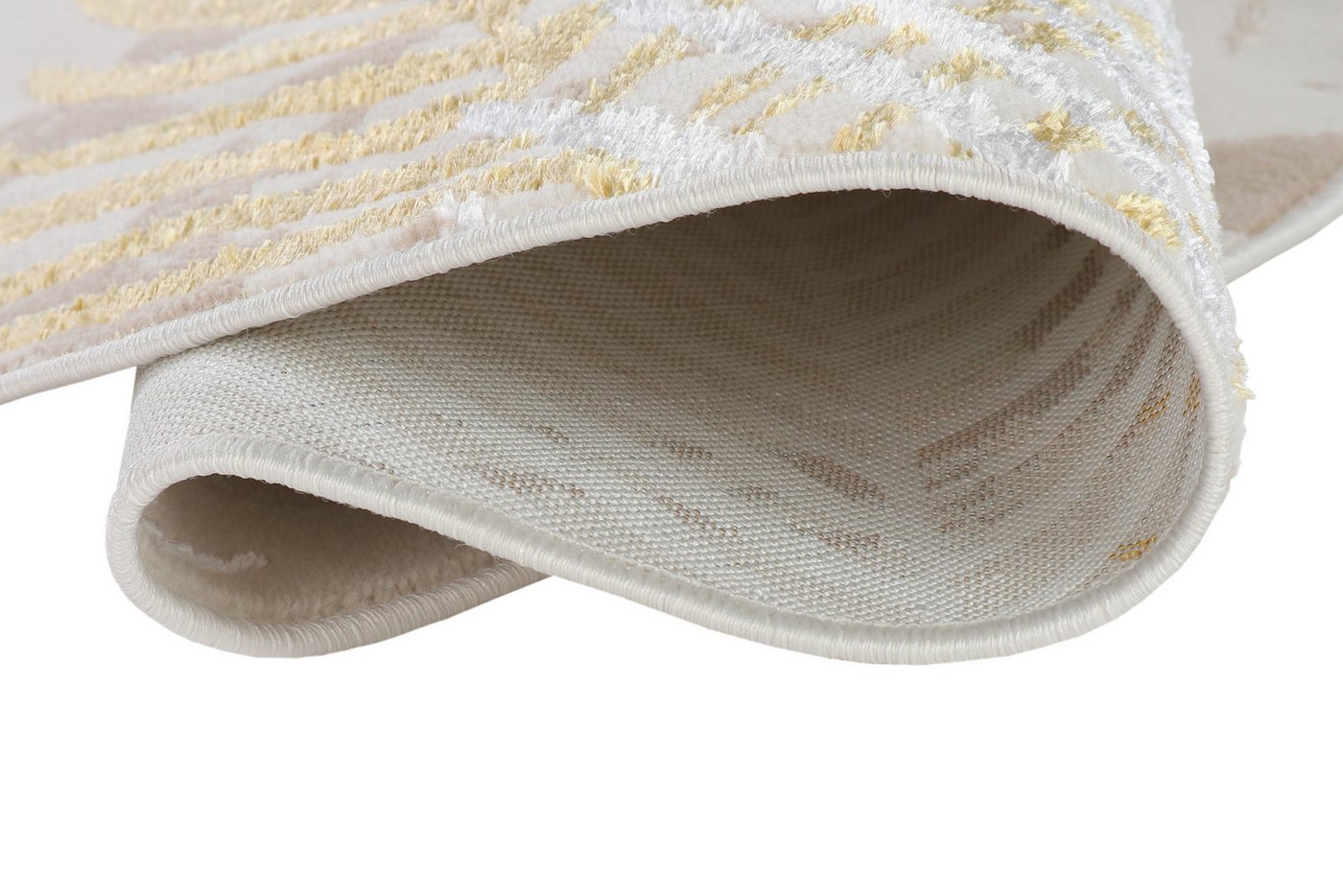 Tapiso Designteppich CRYSTAL, rund, Höhe: 8 mm, Kurzflor Schimmereffekt, pflegeleicht, allergikergeeignet – Bild 5 von 5