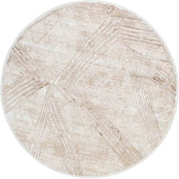 Tapiso Designteppich CRYSTAL, rund, Höhe: 8 mm, Kurzflor Schimmereffekt, pflegeleicht, allergikergeeignet