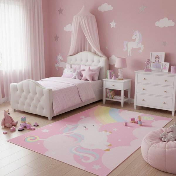 Tapiso Kinderteppich JOY, rechteckig, Höhe: 5 mm, Rutschfest, pflegeleicht