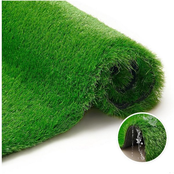 Tapiso Kunstrasen Natural Deluxe, rechteckig, Höhe: 40 mm, UV-beständig & wetterfest – ideal für Balkon, Terrasse und Garten